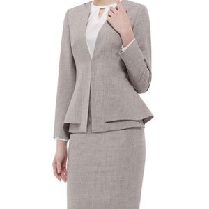 Gray Women Business Blazer + Skirt Suit Set - NEW